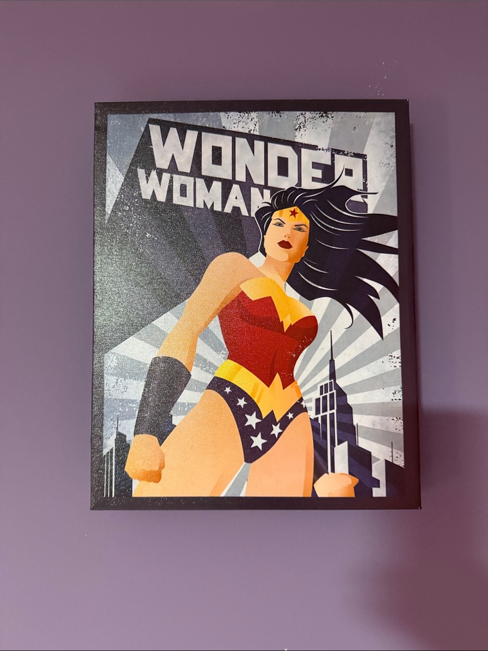 Wonder Woman Canvas Wall Art - Red, Blue & Gold